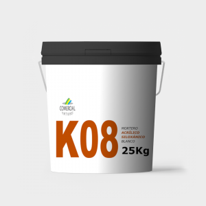 K08 Mortero acríl-siloxánico 0,8 fino blanco 25KG
